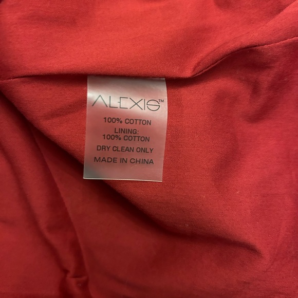 ALEXIS Red Kristyn High-Low Layered Ruffled Cotton Skirt, size S - Picture 10 of 11